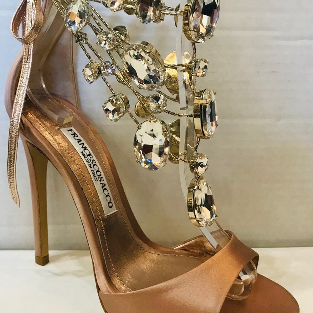 Francesco Sacco hi heel jeweled sandal - Picture 2 of 3